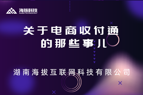 关于电商收付通的那些事儿